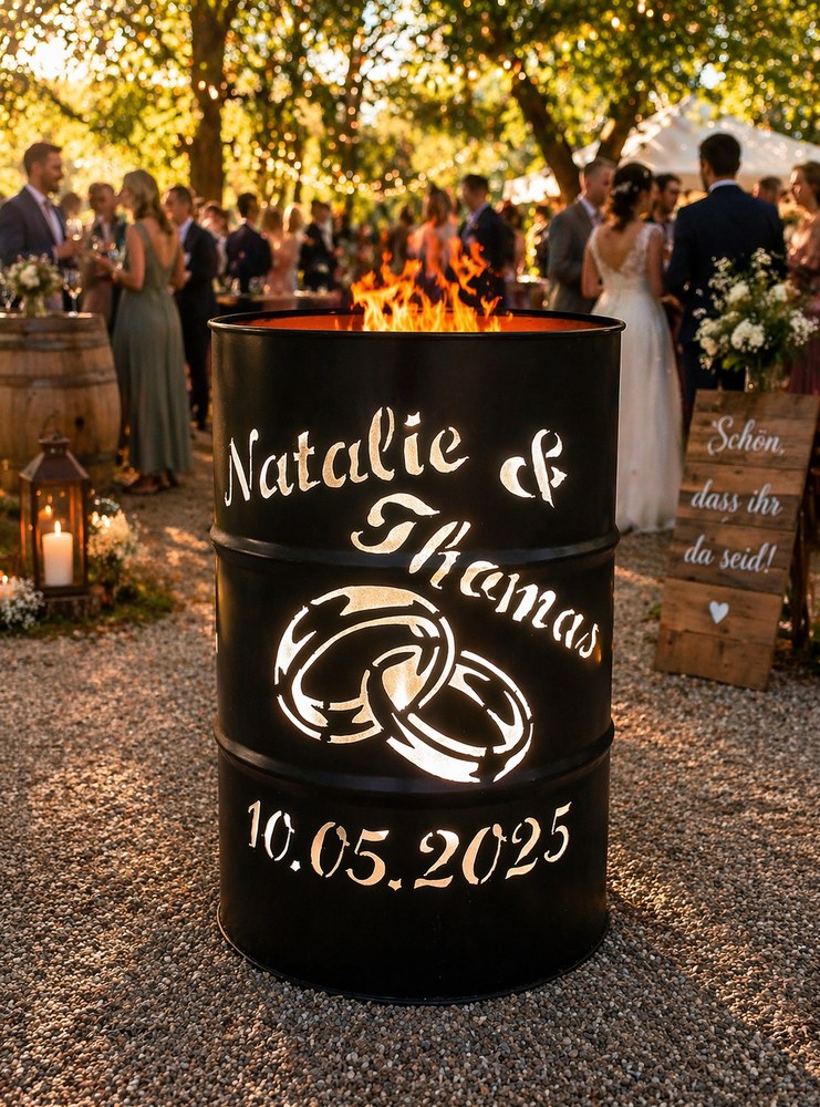 Feuertonne Hochzeit